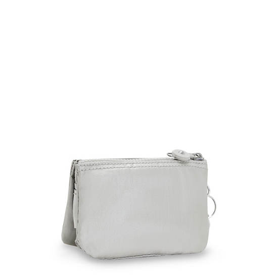 Kipling Creativity Small Metallic Pouch Taske Sølv | DK 2109XY